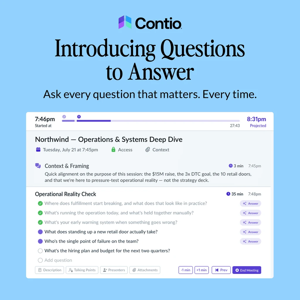 Questions to Answer in Contio