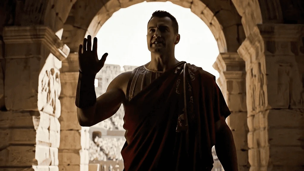 Julius Caesar addressing a crowd