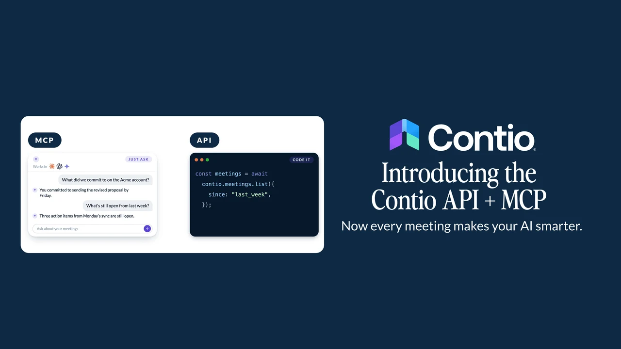 Contio API and MCP connecting meetings to AI tools