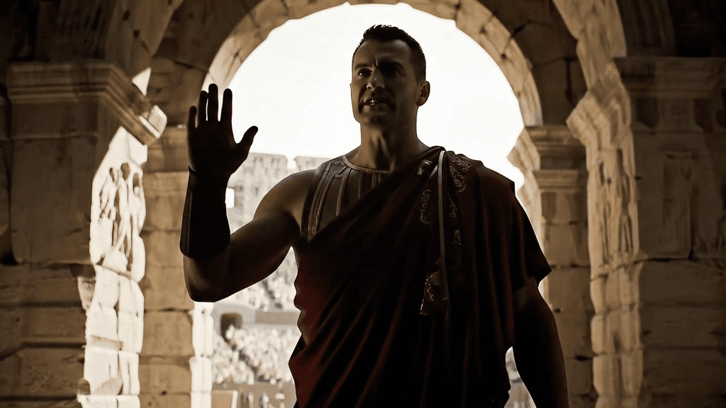 Julius Caesar addressing a crowd