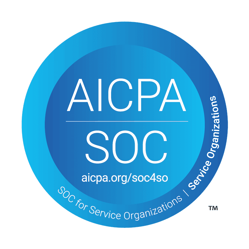AICPA SOC service organization certification badge